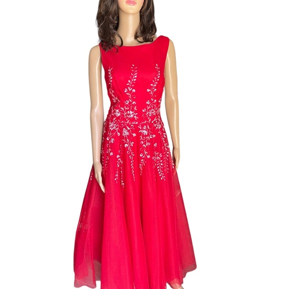 A.B.S Evening by Allen Schwartz red dress size 8 - Picture 9 of 11